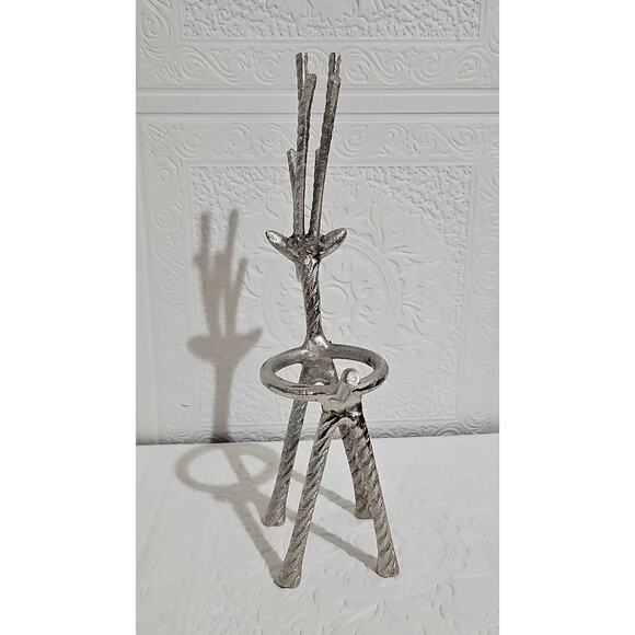Reindeer Votive Candle Holder Christmas Decoration Silver Tone Ralph Lauren Xmas - Picture 6 of 8